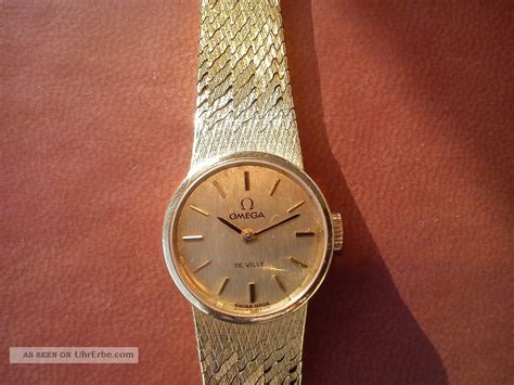 damenuhr omega gold 750